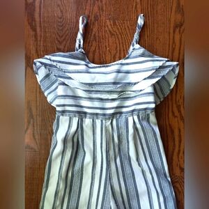 8y❤️Japna Kids Girls Black and White Striped Jumpsuit